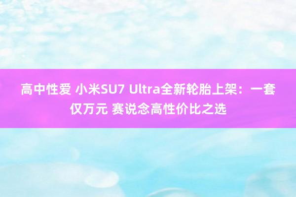 高中性爱 小米SU7 Ultra全新轮胎上架：一套仅万元 赛说念高性价比之选