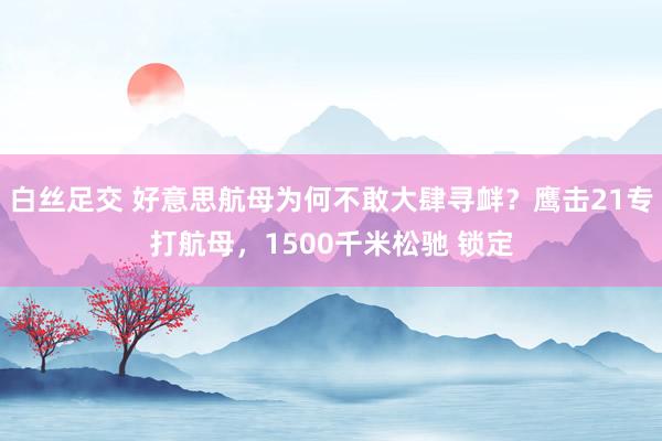 白丝足交 好意思航母为何不敢大肆寻衅？鹰击21专打航母，1500千米松驰 锁定