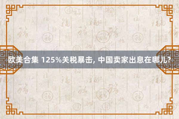 欧美合集 125%关税暴击， 中国卖家出息在哪儿?